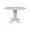 International Concepts 42 in. Solid Wood Round Dual Drop Leaf Dining Pedestal Table - 30.3 in.High, Unfinished K-42DPT-23B - alternate 1